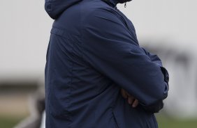 Tite durante o treino realizado esta tarde no CT Joaquim Grava, localizado no Parque Ecológico do Tiete. O próximo jogo da equipe será quarta-feira, dia 07/06, contra o Figueirense/SC, no estádio do Pacaembu, válido pela terceira rodada do Campeonato Brasileiro 2012