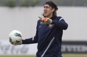 Cassio durante o treino realizado esta manh no CT Joaquim Grava, localizado no Parque Ecolgico do Tiete. O prximo jogo da equipe ser quarta-feira, dia 07/06, contra o Figueirense/SC, no estdio do Pacaembu, vlido pela terceira rodada do Campeonato Brasileiro 2012