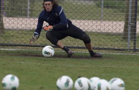 Cassio durante o treino realizado esta manh no CT Joaquim Grava, localizado no Parque Ecolgico do Tiete. O prximo jogo da equipe ser quarta-feira, dia 07/06, contra o Figueirense/SC, no estdio do Pacaembu, vlido pela terceira rodada do Campeonato Brasileiro 2012