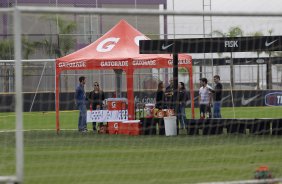 Durante o treino realizado esta manh no CT Joaquim Grava, localizado no Parque Ecolgico do Tiete. O prximo jogo da equipe ser quarta-feira, dia 07/06, contra o Figueirense/SC, no estdio do Pacaembu, vlido pela terceira rodada do Campeonato Brasileiro 2012