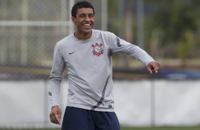 Paulinho durante o treino realizado esta manh no CT Joaquim Grava, localizado no Parque Ecolgico do Tiete. O prximo jogo da equipe ser quarta-feira, dia 07/06, contra o Figueirense/SC, no estdio do Pacaembu, vlido pela terceira rodada do Campeonato Brasileiro 2012