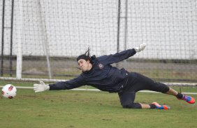 Cassio durante o treino realizado esta tarde no CT Joaquim Grava, localizado no Parque Ecolgico do Tiete. O prximo jogo da equipe ser quarta-feira, dia 13/06, contra o Santos, na Vila Belmiro, jogo de ida vlido pela semi final da Copa Libertadores da Amrica 2012