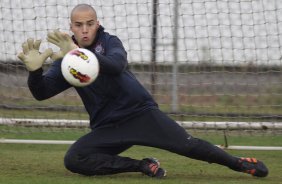 Julio Cesar durante o treino realizado esta tarde no CT Joaquim Grava, localizado no Parque Ecolgico do Tiete. O prximo jogo da equipe ser quarta-feira, dia 13/06, contra o Santos, na Vila Belmiro, jogo de ida vlido pela semi final da Copa Libertadores da Amrica 2012