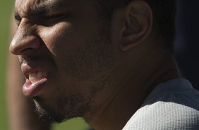 Wallace durante o treino realizado esta manh no CT Joaquim Grava, localizado no Parque Ecolgico do Tiete. O prximo jogo da equipe ser amanh, domingo, dia 17/06, contra a Ponte Preta, em Campinas, vlido pela 5 rodada do Campeonato Brasileiro de 2012