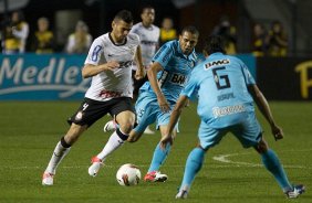Durante a partida entre Corinthians/Brasil x Santos/Brasil, realizada esta noite no estdio do Pacaembu, jogo de volta, vlido pela semi final da Copa Libertadores de Amrica 2012