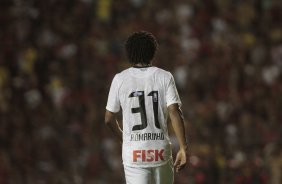 Romarinho do Corinthians durante partida válida pelo Campeonato Brasileiro realizado na Ilha do Retiro