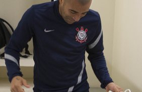 Nos vestiários antes da partida entre Corinthians x Nautico/PE, realizada esta noite no estádio do Pacaembu, jogo válido pela 9ª rodada do Campeonato Brasileiro de 2012