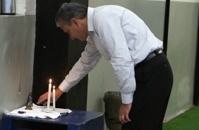 Nos vestiários antes da partida entre Corinthians x Nautico/PE, realizada esta noite no estádio do Pacaembu, jogo válido pela 9ª rodada do Campeonato Brasileiro de 2012