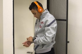 Nos vestiários antes da partida entre Corinthians x Nautico/PE, realizada esta noite no estádio do Pacaembu, jogo válido pela 9ª rodada do Campeonato Brasileiro de 2012