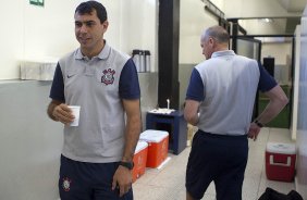 Nos vestirios antes da partida entre Corinthians x Nautico/PE, realizada esta noite no estdio do Pacaembu, jogo vlido pela 9 rodada do Campeonato Brasileiro de 2012