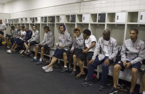 Nos vestiários antes da partida entre Flamengo x Corinthians, realizada esta noite no estádio do Engenhão, jogo válido pela 10ª rodada do Campeonato Brasileiro de 2012