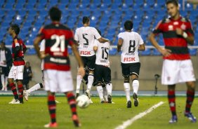 Nos vestiários antes da partida entre Flamengo x Corinthians, realizada esta noite no estádio do Engenhão, jogo válido pela 10ª rodada do Campeonato Brasileiro de 2012