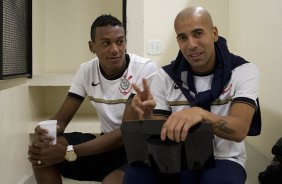 Nos vestiários antes da partida entre Corinthians x Portuguesa, realizada esta noite no estádio do Pacaembu, jogo válido pela11ª rodada do Campeonato Brasileiro de 2012