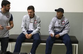 Nos vestiários antes da partida entre Corinthians x Cruzeiro, realizada esta noite no estádio do Pacaembu, jogo válido pela 12ª rodada do Campeonato Brasileiro de 2012