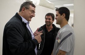 Nos vestirios antes da partida entre Corinthians x Atltico-GO, realizada esta noite no estdio do Pacaembu, jogo vlido pela 15 rodada do Campeonato Brasileiro de 2012