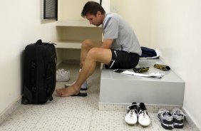 Nos vestirios antes da partida entre Corinthians x Atltico-GO, realizada esta noite no estdio do Pacaembu, jogo vlido pela 15 rodada do Campeonato Brasileiro de 2012