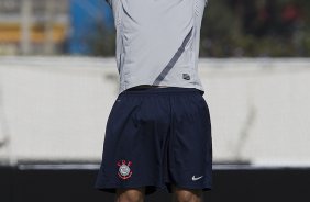 Durante o treino realizado esta manh no CT Joaquim Grava, localizado no Parque Ecolgico do Tiete. O prximo jogo da equipe ser amanh, domingo, 12/08, contra o Coritiba, no estdio Couto Pereira, vlido pela 16 rodada do Campeonato Brasileiro de 2012