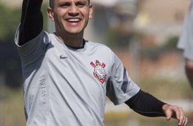 Durante o treino realizado esta manh no CT Joaquim Grava, localizado no Parque Ecolgico do Tiete. O prximo jogo da equipe ser amanh, domingo, 12/08, contra o Coritiba, no estdio Couto Pereira, vlido pela 16 rodada do Campeonato Brasileiro de 2012