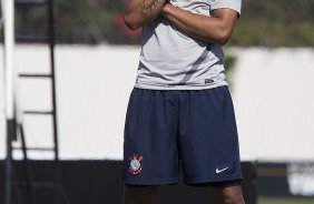 Durante o treino realizado esta manh no CT Joaquim Grava, localizado no Parque Ecolgico do Tiete. O prximo jogo da equipe ser amanh, domingo, 12/08, contra o Coritiba, no estdio Couto Pereira, vlido pela 16 rodada do Campeonato Brasileiro de 2012