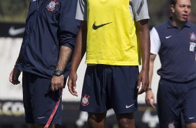 Durante o treino realizado esta manh no CT Joaquim Grava, localizado no Parque Ecolgico do Tiete. O prximo jogo da equipe ser amanh, domingo, 12/08, contra o Coritiba, no estdio Couto Pereira, vlido pela 16 rodada do Campeonato Brasileiro de 2012