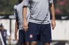 Durante o treino realizado esta manh no CT Joaquim Grava, localizado no Parque Ecolgico do Tiete. O prximo jogo da equipe ser amanh, domingo, 12/08, contra o Coritiba, no estdio Couto Pereira, vlido pela 16 rodada do Campeonato Brasileiro de 2012