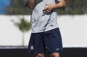 Durante o treino realizado esta manh no CT Joaquim Grava, localizado no Parque Ecolgico do Tiete. O prximo jogo da equipe ser amanh, domingo, 12/08, contra o Coritiba, no estdio Couto Pereira, vlido pela 16 rodada do Campeonato Brasileiro de 2012