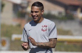 Durante o treino realizado esta manh no CT Joaquim Grava, localizado no Parque Ecolgico do Tiete. O prximo jogo da equipe ser amanh, domingo, 12/08, contra o Coritiba, no estdio Couto Pereira, vlido pela 16 rodada do Campeonato Brasileiro de 2012