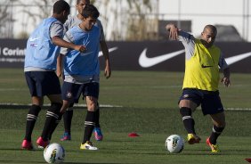 Durante o treino realizado esta tarde no CT Joaquim Grava, localizado no Parque Ecolgico do Tiete. O prximo jogo da equipe ser domingo,19/08, contra o Santos, na Vila Belmiro, vlido pela 18 rodada do Campeonato Brasileiro de 2012