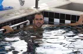 Durante o treino realizado esta tarde no CT Joaquim Grava, localizado no Parque Ecolgico do Tiete. O prximo jogo da equipe ser domingo,19/08, contra o Santos, na Vila Belmiro, vlido pela 18 rodada do Campeonato Brasileiro de 2012