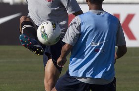 Durante o treino realizado esta tarde no CT Joaquim Grava, localizado no Parque Ecolgico do Tiete. O prximo jogo da equipe ser domingo,19/08, contra o Santos, na Vila Belmiro, vlido pela 18 rodada do Campeonato Brasileiro de 2012