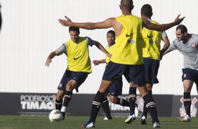 Durante o treino realizado esta tarde no CT Joaquim Grava, localizado no Parque Ecolgico do Tiete. O prximo jogo da equipe ser domingo, 25/08, contra o So Paulo, no Pacaembu, vlido pela 19 rodada do Campeonato Brasileiro de 2012