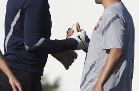 Durante o treino realizado esta tarde no CT Joaquim Grava, localizado no Parque Ecolgico do Tiete. O prximo jogo da equipe ser domingo, 25/08, contra o So Paulo, no Pacaembu, vlido pela 19 rodada do Campeonato Brasileiro de 2012