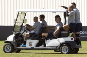 Apos o treino realizado esta manh no CT Joaquim Grava, localizado no Parque Ecolgico do Tiete. O prximo jogo da equipe ser amanh, domingo, 25/08, contra o So Paulo, no Pacaembu, vlido pela 19 rodada do Campeonato Brasileiro de 2012