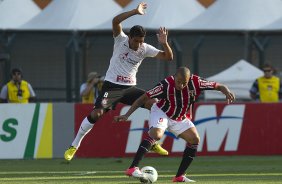 Durante a partida entre Corinthians x So Paulo, realizada esta tarde no estdio do Pacaembu, jogo vlido pela 19 rodada do Campeonato Brasileiro de 2012