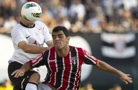 Durante a partida entre Corinthians x So Paulo, realizada esta tarde no estdio do Pacaembu, jogo vlido pela 19 rodada do Campeonato Brasileiro de 2012