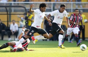 Durante a partida entre Corinthians x So Paulo, realizada esta tarde no estdio do Pacaembu, jogo vlido pela 19 rodada do Campeonato Brasileiro de 2012