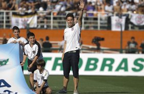 Durante a partida entre Corinthians x So Paulo, realizada esta tarde no estdio do Pacaembu, jogo vlido pela 19 rodada do Campeonato Brasileiro de 2012