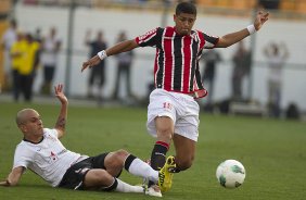 Durante a partida entre Corinthians x So Paulo, realizada esta tarde no estdio do Pacaembu, jogo vlido pela 19 rodada do Campeonato Brasileiro de 2012