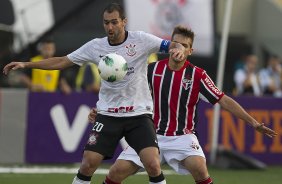 Durante a partida entre Corinthians x So Paulo, realizada esta tarde no estdio do Pacaembu, jogo vlido pela 19 rodada do Campeonato Brasileiro de 2012