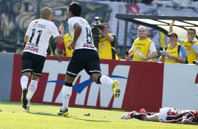 Durante a partida entre Corinthians x So Paulo, realizada esta tarde no estdio do Pacaembu, jogo vlido pela 19 rodada do Campeonato Brasileiro de 2012