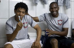 Nos vestirios antes da partida entre Figueirense/SC x Corinthians, realizada esta noitee no estdio Orlando Scarpelli, jogo vlido pela 22 rodada do Campeonato Brasileiro de 2012