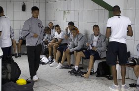 Nos vestirios antes da partida entre Figueirense/SC x Corinthians, realizada esta noitee no estdio Orlando Scarpelli, jogo vlido pela 22 rodada do Campeonato Brasileiro de 2012