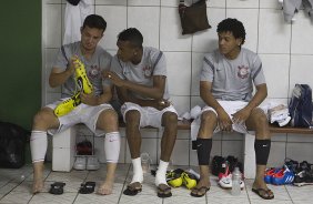 Nos vestirios antes da partida entre Figueirense/SC x Corinthians, realizada esta noitee no estdio Orlando Scarpelli, jogo vlido pela 22 rodada do Campeonato Brasileiro de 2012