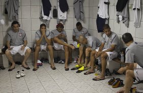 Nos vestirios antes da partida entre Figueirense/SC x Corinthians, realizada esta noitee no estdio Orlando Scarpelli, jogo vlido pela 22 rodada do Campeonato Brasileiro de 2012