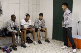 Nos vestirios antes da partida entre Figueirense/SC x Corinthians, realizada esta noitee no estdio Orlando Scarpelli, jogo vlido pela 22 rodada do Campeonato Brasileiro de 2012