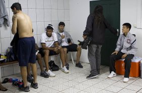 Nos vestirios antes da partida entre Figueirense/SC x Corinthians, realizada esta noitee no estdio Orlando Scarpelli, jogo vlido pela 22 rodada do Campeonato Brasileiro de 2012