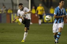 Durante a partida entre Corinthians x Grmio, realizada esta noite no estdio do Pacaembu, jogo vlido pela 23 rodada do Campeonato Brasileiro de 2012