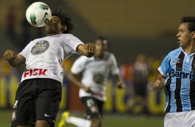 Durante a partida entre Corinthians x Grmio, realizada esta noite no estdio do Pacaembu, jogo vlido pela 23 rodada do Campeonato Brasileiro de 2012