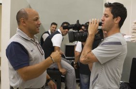 Nos vestirios antes da partida entre Corinthians x Grmio, realizada esta noite no estdio do Pacaembu, jogo vlido pela 23 rodada do Campeonato Brasileiro de 2012