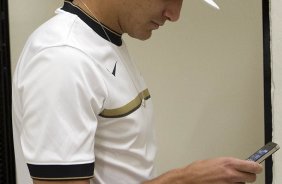 Nos vestiários antes da partida entre Corinthians x Grêmio, realizada esta noite no estádio do Pacaembu, jogo válido pela 23ª rodada do Campeonato Brasileiro de 2012
